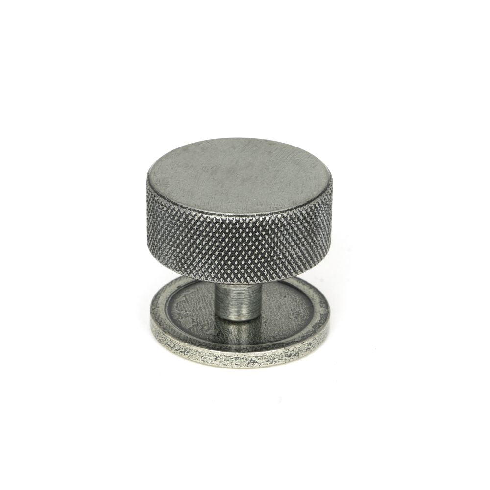 This is an image showing From The Anvil - Pewter Brompton Cabinet Knob - 38mm (Plain) available from T.H Wiggans Architectural Ironmongery in Kendal, quick delivery and discounted prices