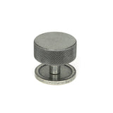 This is an image showing From The Anvil - Pewter Brompton Cabinet Knob - 38mm (Plain) available from T.H Wiggans Architectural Ironmongery in Kendal, quick delivery and discounted prices