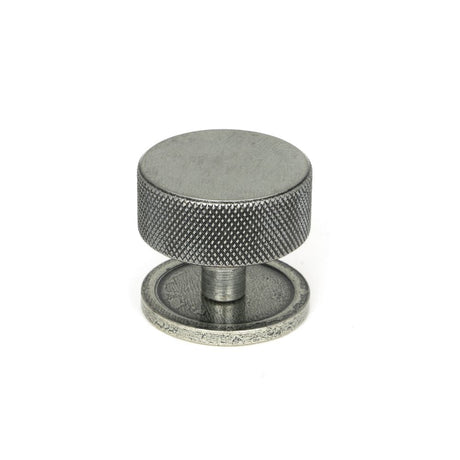 This is an image showing From The Anvil - Pewter Brompton Cabinet Knob - 38mm (Plain) available from T.H Wiggans Architectural Ironmongery in Kendal, quick delivery and discounted prices
