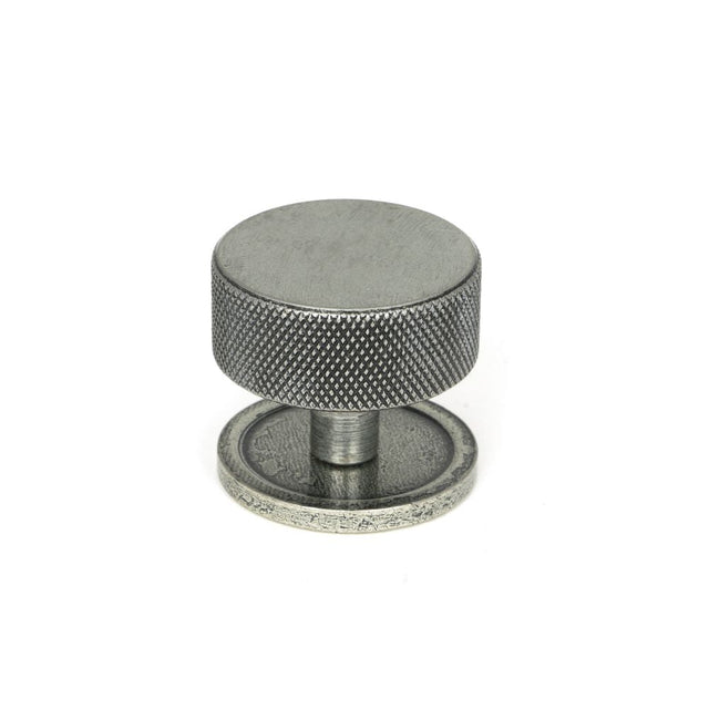 This is an image showing From The Anvil - Pewter Brompton Cabinet Knob - 38mm (Plain) available from T.H Wiggans Architectural Ironmongery in Kendal, quick delivery and discounted prices