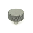 This is an image showing From The Anvil - Pewter Brompton Cabinet Knob - 38mm (No rose) available from T.H Wiggans Architectural Ironmongery in Kendal, quick delivery and discounted prices