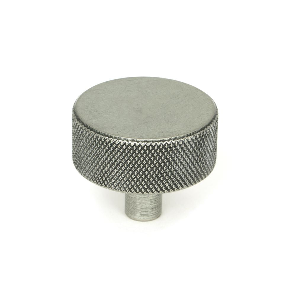 This is an image showing From The Anvil - Pewter Brompton Cabinet Knob - 38mm (No rose) available from T.H Wiggans Architectural Ironmongery in Kendal, quick delivery and discounted prices