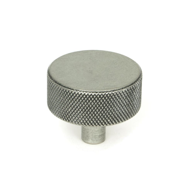 This is an image showing From The Anvil - Pewter Brompton Cabinet Knob - 38mm (No rose) available from T.H Wiggans Architectural Ironmongery in Kendal, quick delivery and discounted prices