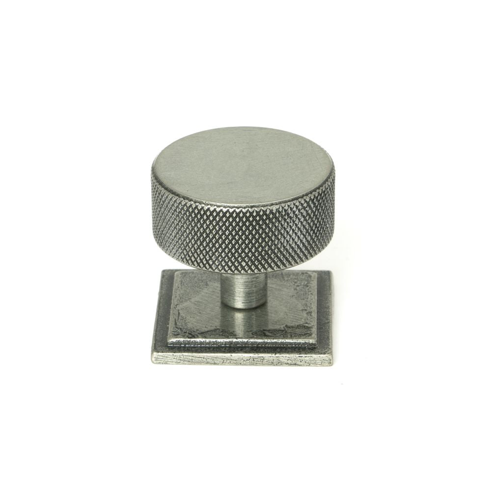 This is an image showing From The Anvil - Pewter Brompton Cabinet Knob - 38mm (Square) available from T.H Wiggans Architectural Ironmongery in Kendal, quick delivery and discounted prices