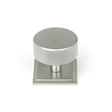 This is an image showing From The Anvil - Satin Chrome Brompton Cabinet Knob - 38mm (Square) available from T.H Wiggans Architectural Ironmongery in Kendal, quick delivery and discounted prices