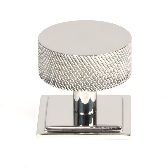 This is an image showing From The Anvil - Polished SS (304) Brompton Cabinet Knob - 38mm (Square) available from T.H Wiggans Architectural Ironmongery in Kendal, quick delivery and discounted prices