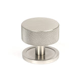 This is an image showing From The Anvil - Satin SS (304) Brompton Cabinet Knob - 38mm (Plain) available from T.H Wiggans Architectural Ironmongery in Kendal, quick delivery and discounted prices