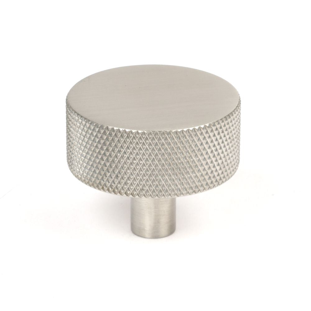 This is an image showing From The Anvil - Satin SS (304) Brompton Cabinet Knob - 38mm (No rose) available from T.H Wiggans Architectural Ironmongery in Kendal, quick delivery and discounted prices