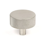 This is an image showing From The Anvil - Satin SS (304) Brompton Cabinet Knob - 38mm (No rose) available from T.H Wiggans Architectural Ironmongery in Kendal, quick delivery and discounted prices
