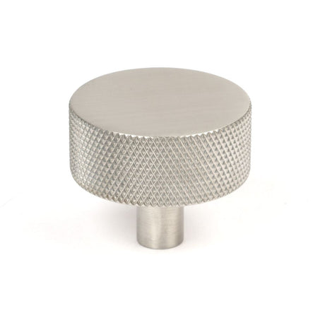 This is an image showing From The Anvil - Satin SS (304) Brompton Cabinet Knob - 38mm (No rose) available from T.H Wiggans Architectural Ironmongery in Kendal, quick delivery and discounted prices