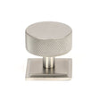 This is an image showing From The Anvil - Satin SS (304) Brompton Cabinet Knob - 38mm (Square) available from T.H Wiggans Architectural Ironmongery in Kendal, quick delivery and discounted prices
