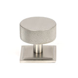 This is an image showing From The Anvil - Satin SS (304) Brompton Cabinet Knob - 38mm (Square) available from T.H Wiggans Architectural Ironmongery in Kendal, quick delivery and discounted prices
