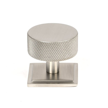 This is an image showing From The Anvil - Satin SS (304) Brompton Cabinet Knob - 38mm (Square) available from T.H Wiggans Architectural Ironmongery in Kendal, quick delivery and discounted prices