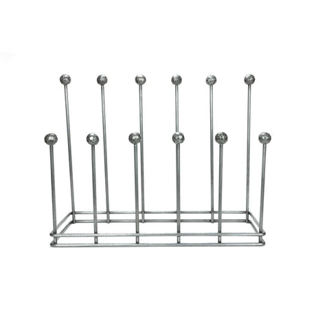 This is an image showing From The Anvil - Pewter Six Pair Boot Rack available from T.H Wiggans Architectural Ironmongery in Kendal, quick delivery and discounted prices