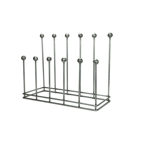 This is an image showing From The Anvil - Pewter Six Pair Boot Rack available from T.H Wiggans Architectural Ironmongery in Kendal, quick delivery and discounted prices