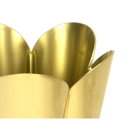 This is an image showing From The Anvil - Smooth Brass Flora Pot - Small available from T.H Wiggans Architectural Ironmongery in Kendal, quick delivery and discounted prices