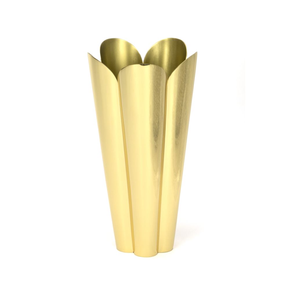 This is an image showing From The Anvil - Smooth Brass Flora Vase available from T.H Wiggans Architectural Ironmongery in Kendal, quick delivery and discounted prices