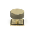 This is an image showing From The Anvil - Aged Brass Brompton Cabinet Knob - 38mm (Square) available from T.H Wiggans Architectural Ironmongery in Kendal, quick delivery and discounted prices