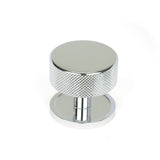 This is an image showing From The Anvil - Polished Chrome Brompton Cabinet Knob - 38mm (Plain) available from T.H Wiggans Architectural Ironmongery in Kendal, quick delivery and discounted prices
