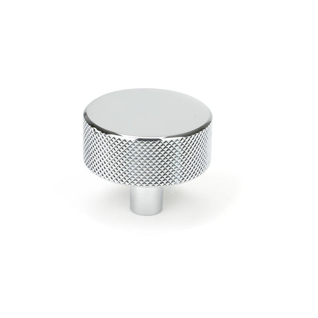 This is an image showing From The Anvil - Polished Chrome Brompton Cabinet Knob - 38mm (No rose) available from T.H Wiggans Architectural Ironmongery in Kendal, quick delivery and discounted prices
