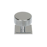 This is an image showing From The Anvil - Polished Chrome Brompton Cabinet Knob - 38mm (Square) available from T.H Wiggans Architectural Ironmongery in Kendal, quick delivery and discounted prices