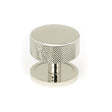 This is an image showing From The Anvil - Polished Nickel Brompton Cabinet Knob - 38mm (Plain) available from T.H Wiggans Architectural Ironmongery in Kendal, quick delivery and discounted prices