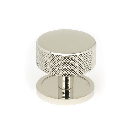 This is an image showing From The Anvil - Polished Nickel Brompton Cabinet Knob - 38mm (Plain) available from T.H Wiggans Architectural Ironmongery in Kendal, quick delivery and discounted prices