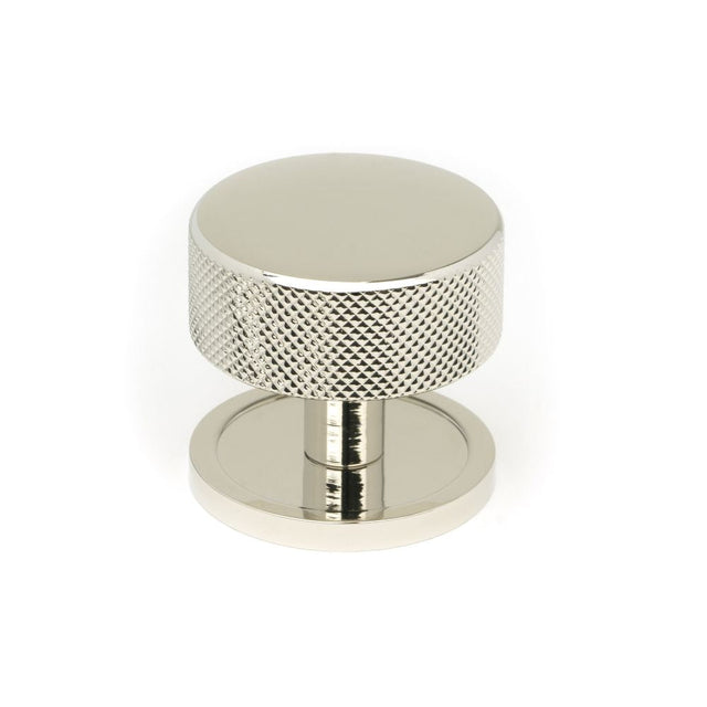 This is an image showing From The Anvil - Polished Nickel Brompton Cabinet Knob - 38mm (Plain) available from T.H Wiggans Architectural Ironmongery in Kendal, quick delivery and discounted prices