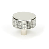 This is an image showing From The Anvil - Polished Nickel Brompton Cabinet Knob - 38mm (No rose) available from T.H Wiggans Architectural Ironmongery in Kendal, quick delivery and discounted prices