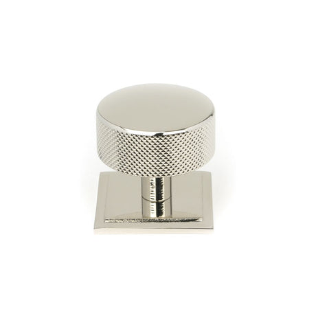 This is an image showing From The Anvil - Polished Nickel Brompton Cabinet Knob - 38mm (Square) available from T.H Wiggans Architectural Ironmongery in Kendal, quick delivery and discounted prices