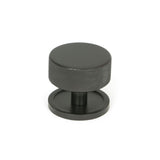 This is an image showing From The Anvil - Aged Bronze Brompton Cabinet Knob - 38mm (Plain) available from T.H Wiggans Architectural Ironmongery in Kendal, quick delivery and discounted prices