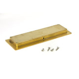 This is an image showing From The Anvil - Polished Brass 175mm Plain Rectangular Pull available from trade door handles, quick delivery and discounted prices