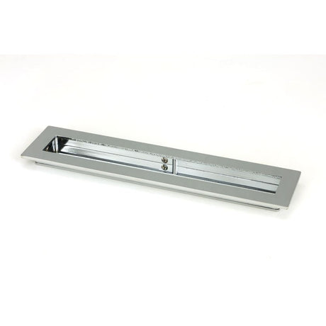 This is an image of From The Anvil - Polished Chrome 250mm Plain Rectangular Pull available to order from T.H Wiggans Architectural Ironmongery in Kendal, quick delivery and discounted prices.