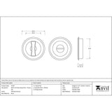 This is an image showing From The Anvil - Polished Chrome 60mm Art Deco Round Pull - Privacy Set available from trade door handles, quick delivery and discounted prices