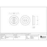 This is an image showing From The Anvil - Polished Chrome 60mm Plain Round Pull - Privacy Set available from trade door handles, quick delivery and discounted prices