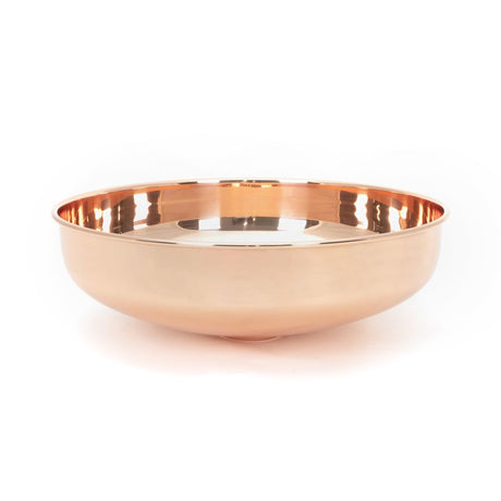 This is an image showing From The Anvil - Smooth Copper Round Sink available from T.H Wiggans Architectural Ironmongery in Kendal, quick delivery and discounted prices