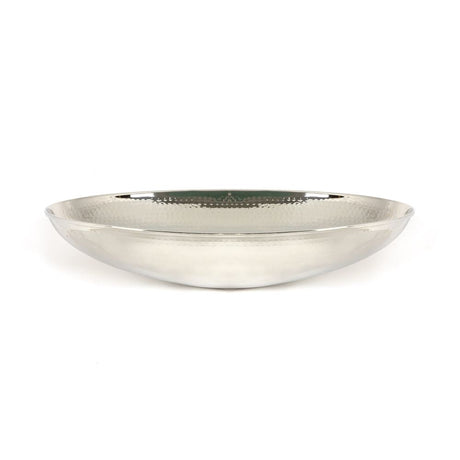 This is an image showing From The Anvil - Hammered Nickel Oval Sink available from T.H Wiggans Architectural Ironmongery in Kendal, quick delivery and discounted prices