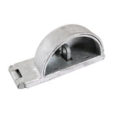 This is an image showing TIMCO Padlock Protection Bar - Heavy Duty - Left - Hot Dipped Galvanised - 7 1/2" - 1 Each Plain Bag available from T.H Wiggans Ironmongery in Kendal, quick delivery at discounted prices.