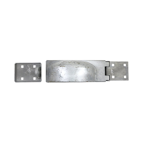 This is an image showing TIMCO Padlock Protection Bar - Heavy Duty - Left - Hot Dipped Galvanised - 7 1/2" - 1 Each TIMbag available from T.H Wiggans Ironmongery in Kendal, quick delivery at discounted prices.