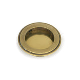 This is an image of From The Anvil - Aged Brass 75mm Art Deco Round Pull available to order from T.H Wiggans Architectural Ironmongery in Kendal, quick delivery and discounted prices.