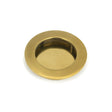 This is an image of From The Anvil - Aged Brass 75mm Plain Round Pull available to order from T.H Wiggans Architectural Ironmongery in Kendal, quick delivery and discounted prices.