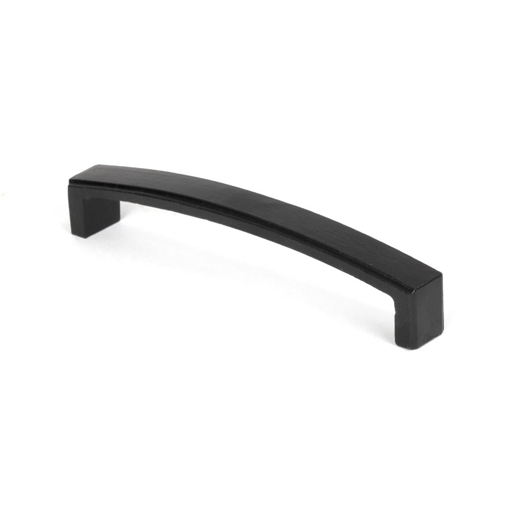 This is an image showing From The Anvil - Black 5 1/2" Ribbed Pull Handle available from T.H Wiggans Architectural Ironmongery in Kendal, quick delivery and discounted prices