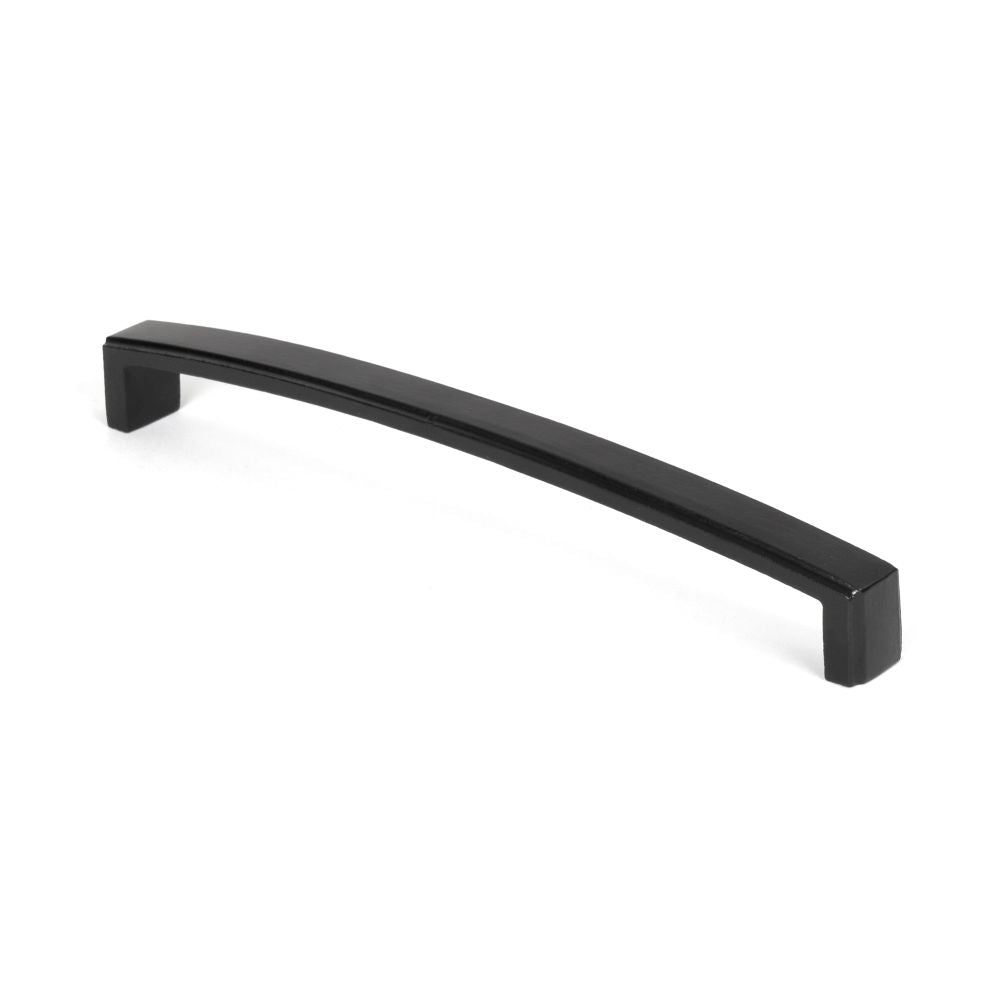 This is an image showing From The Anvil - Black 9" Ribbed Pull Handle available from T.H Wiggans Architectural Ironmongery in Kendal, quick delivery and discounted prices