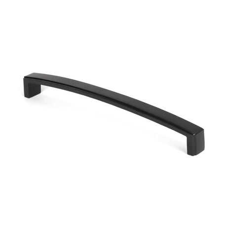 This is an image showing From The Anvil - Black 9" Ribbed Pull Handle available from T.H Wiggans Architectural Ironmongery in Kendal, quick delivery and discounted prices