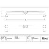 This is an image showing From The Anvil - Beeswax 13 1/2" Hammered D Handle available from trade door handles, quick delivery and discounted prices