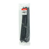 This is an image showing TIMCO Cable Ties - Black - 4.8 x 370 - 100 Pieces Bag available from T.H Wiggans Ironmongery in Kendal, quick delivery at discounted prices.