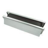 This is an image showing TIMCO Intumescent Letterbox - Satin Anodised Aluminium - Silver Frame - 272 x 70 - 1 Each Box available from T.H Wiggans Ironmongery in Kendal, quick delivery at discounted prices.
