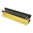 This is an image showing TIMCO Intumescent Letterbox - Polished Gold - Black Frame - 272 x 70 - 1 Each Box available from T.H Wiggans Ironmongery in Kendal, quick delivery at discounted prices.