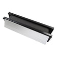 This is an image showing TIMCO Intumescent Letterbox - Polished Silver - Black Frame - 305 x 70 - 1 Each Box available from T.H Wiggans Ironmongery in Kendal, quick delivery at discounted prices.