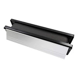 This is an image showing TIMCO Intumescent Letterbox - Satin Anodised Aluminium - Black Frame - 272 x 70 - 1 Each Box available from T.H Wiggans Ironmongery in Kendal, quick delivery at discounted prices.